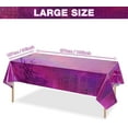thumbnail image 2 of LAICAIW 8 Pack Iridescence Plastic Tablecloths Shiny Disposable Laser Rectangle Table Covers Holographic Foil Tablecloth Iridescent Party Decoration Birthday Bridal Wedding Christmas 54" x 108"(Pink, 2 of 7