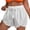 A-White449, variant on Tassel Drawstring Shorts For Women Wrap Split Loose Cut Summer Beach Casual Bermudas