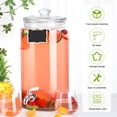 thumbnail image 5 of 2 Pcs 2 Gallon Glass Drink Dispenser for Parties Beverage Dispenser with Stainless Steel Spigot and Chalkboard for Jar Drink Water Juice, 5 of 6