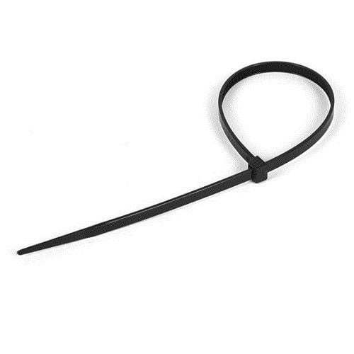 100 PCS Pack 8' inch Black Network Cable Cord Wire Tie Strap 50 Lbs Zip Nylon