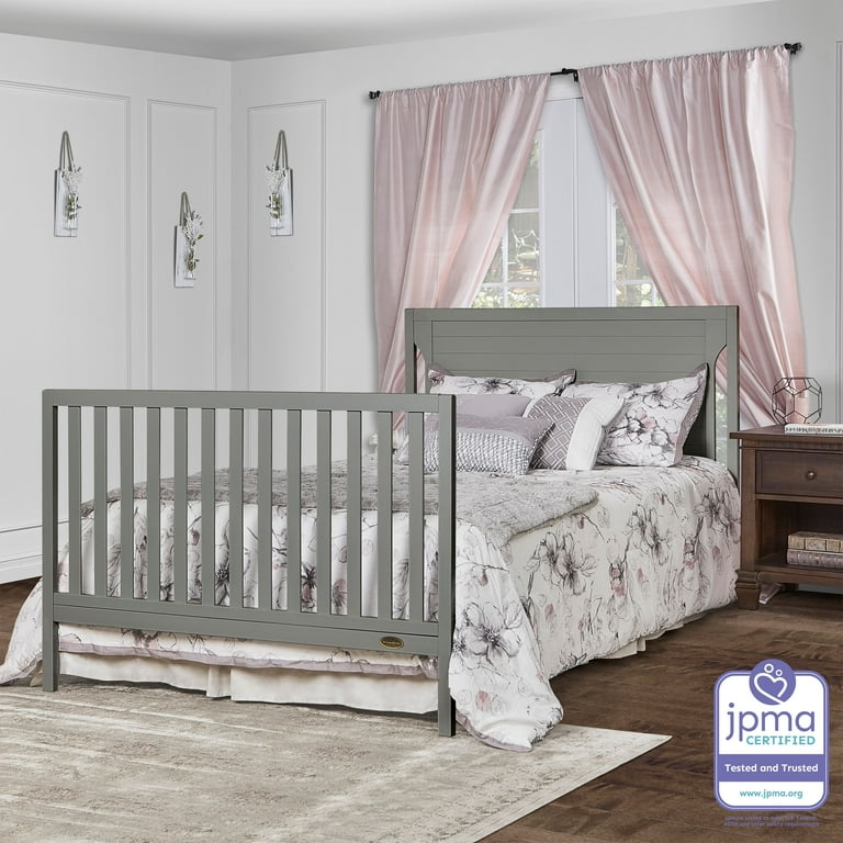 Dream On Me Cape Cod 5 in 1 Convertible Crib Storm Gray