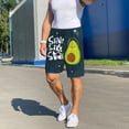 thumbnail image 6 of Sikiie Avocado in Space1 Mens Pajama Shorts, Lightweight Lounge Pant with Pockets Soft Sleep Pj Shorts for Men4X-Large, 6 of 6