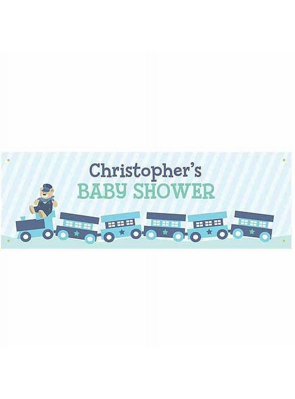 Personalized Choo Choo Train Baby Shower Banner