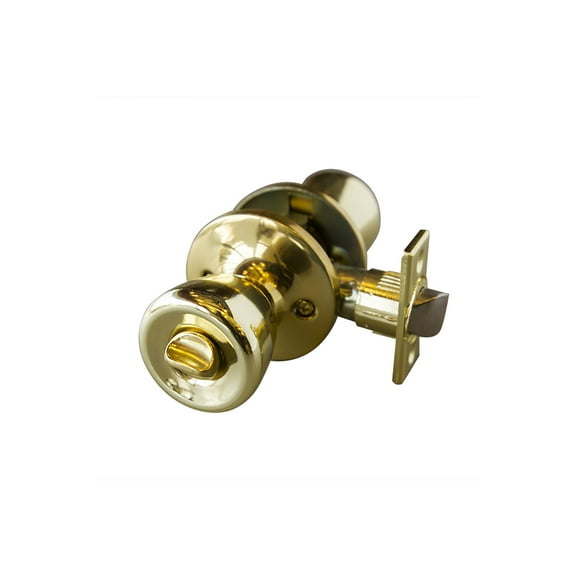 Design House WM172831 Terrace 6-Way Universal Privacy Bed and Bath Door Knob Polished Brass