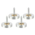 thumbnail image 3 of Uxcell 0.87'' Mirror Screw Decorative Cap Cover Nail  Stainless Steel Silver Tone 4pcs, 3 of 5