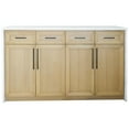 thumbnail image 4 of KBC Palisade 60" Kitchen Island Cabinet w/ Engineered Marble Waterfall in Blonde, 4 of 9