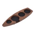 thumbnail image 3 of Boat Shape Coffee Tamper Holder Walnut Wood Coffee Distributor Holder Station For Cafe  Tamper Mat Stand Tamper Station Base  Pressing Powder Stable, 3 of 8