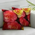 thumbnail image 2 of Nawypu  Throw Pillow Cover 2pcs - Begonia Flower Red Yellow Traffic Light Plant, 2 of 6