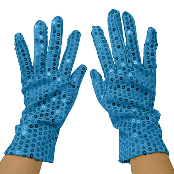 Guantes de lentejuelas para mujer, para adultos, para escenario, baile nocturno, ropa de actuación de moda, accesorios, guantes de mujer