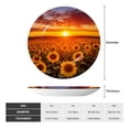 thumbnail image 2 of Zufioo Sunset Golden Sunflower Field Print Bone China Decorative Plate, Ceramic Dinner Plate with Stand Ceramic Decoration Homewares-6in, 2 of 6