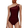 thumbnail image 1 of MKLEKYY Trajes De Baños Women'S 1 Piece Swimsuit Women'S Slanted Shoulder Hollow 1 Piece Swimsuit 2047, 1 of 5