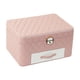 thumbnail image 1 of Estuche organizador de joyas de piel sintética portátil con cerradura y soporte de exhibición con llave para Rosa, 1 of 8