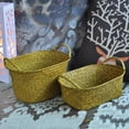 thumbnail image 6 of Handmade DIY Straw Flower Pot Basket Fruit Sundries Organizer Rattan Plant Box, 6 of 8