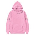 thumbnail image 2 of Lorytime Christmas Hoodies for Girls Boys Printed Sweatshirt Long Sleeve Tops with Pocket Drop Shoulder Pullover Pink 120, 2 of 5