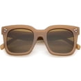 thumbnail image 2 of sunglassLA Unisex Large Metal Teardrop Double Bridge Mirrored Flat Lens Aviator Sunglasses (Gold / Silver Mirror) - 60mm, 2 of 4