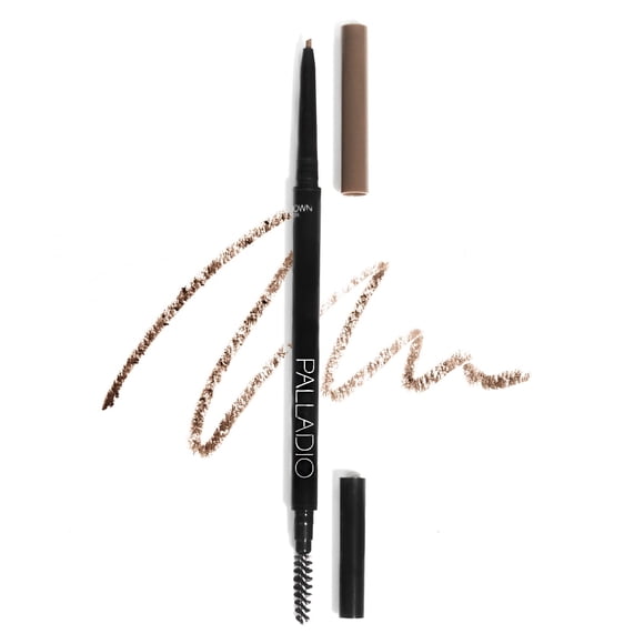 Lápiz definidor de cejas Palladio Beauty, marrón medio, con brocha