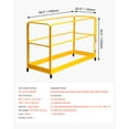 thumbnail image 5 of KFFKFF 6ft Safety Barrier for Scaffolding, Durable Carbon Steel Scaffold Guard Rail with 55.4 lbs Weight Limit, Yellow Baker-Style Metal Protective Rails for Scaffold Platform, 5 of 9