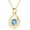 Yellow gold-3-aquamarine, variant on Sterling Silver Infinity Sapphire Pendant Necklace for Women Gold Plated with September Birthstone, 16"+2" Chain