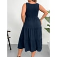 thumbnail image 2 of AURA Plus Size Summer Sleeveless Tank Dress for Women 2025 Smocked Casual Loose Sundress Flowy Beach Tiered Long Midi Dresses, 2 of 7