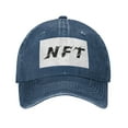 thumbnail image 1 of DouZhe Adjustable Washed Cotton Baseball Cap - NFT Blockchain Prints Vintage Dad Hat Unisex Sports Caps (Blue), 1 of 6