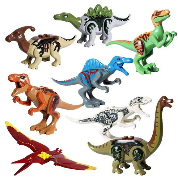 JsLTCustoms Jurassic World Small Dinosaurs Action Figure Set, 8 pcs