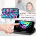 thumbnail image 3 of Compatible With Motorola Moto Edge 20 Case Colorful Wallet Card Slot Pu Leather Kickstand Magnetic Rfid Blocking Cover, 3 of 3
