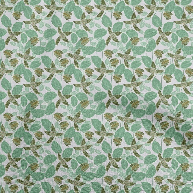 oneOone Rayon Off White Fabric Tropical Leaf Sewing Craft Projects Fabric Prints By Yard 56 Inch Wide