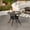 Round(35.43"L×35.43"W×28.35"H), variant on Hzzkey 81.89" L x 41.34" W Oval Cast Aluminum Outdoor Dining Table with 1.88" Umbrella Hole Black