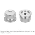 thumbnail image 4 of 2 Pcs Aluminium Potentiometer Knobs, 1/4" (6mm) Universal Volume Tone Control Knobs with Oval Groove Indicator, 4/5" Silver(30x20mm), 4 of 7