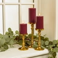 thumbnail image 4 of LampLust Burgundy Flameless Candles, Set of 3 - 3 Inch Pillar Set, Batteries, Remote, and Timer Included, 4 of 4