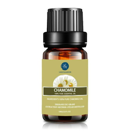 Lagunamoon 10ml Chamomile Essential Oils,Pure&Natural Aromatherapy Oil For Massage And Relaxation,Premium Therapeutic Grade,Fragrance For Personal