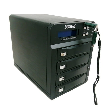 - Buslink 56TB CipherShield 4-Bay RAID USB 3.0/eSATA FIPS 140-2 HIPAA 256-bit AES Hardware Encrypted External Desktop Hard Drive
