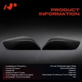 thumbnail image 3 of A-Premium 2 PCS Driver and Passenger Side Rearview Mirror Covers Caps - Compatible with Chevy Chevrolet Malibu 2016 2017 2018 2019 2020 2021 2022 2023 2024 2025 - Textured Black, 3 of 5