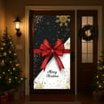 thumbnail image 5 of Christmas Door Cover 3D Bow Design Holiday Decoration Festive Door Curtain Wall Hanging Party Decor 35 x 71 Inch, 5 of 5