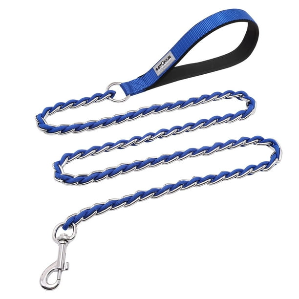 Chew Proof Metal Leash Chain Dog Leash for Medium Large Dogs, Chain