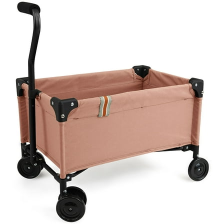 509 Crew: Little Wagon - Pink - Folding Pull-Along Cart, Adjustable Handle, Canvas-Metal Frame, Transport Toys-Dolls-Stuffed Animals, Kids 3 