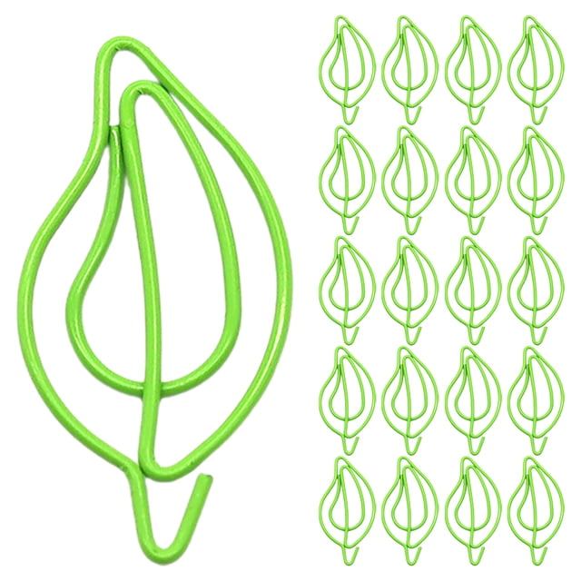 KAKOWELY Trombone Signet 50 Pcs Trombones en Forme de Feuille Uniques Trombones Multifonctions Petits Trombones Trombones à Feuilles Colorées Trombones de Modélisation pour la Maison et le Bureau Papeterie de Bureau