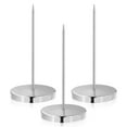 thumbnail image 1 of KAKOWELY Desk Straight Rod 3 Pcs Desk Check Spindle Holder Metal Bill Holder with Round Base and Thick Spindle Rod for Restaurant Kitchen Office Hotel (Silver), 1 of 4