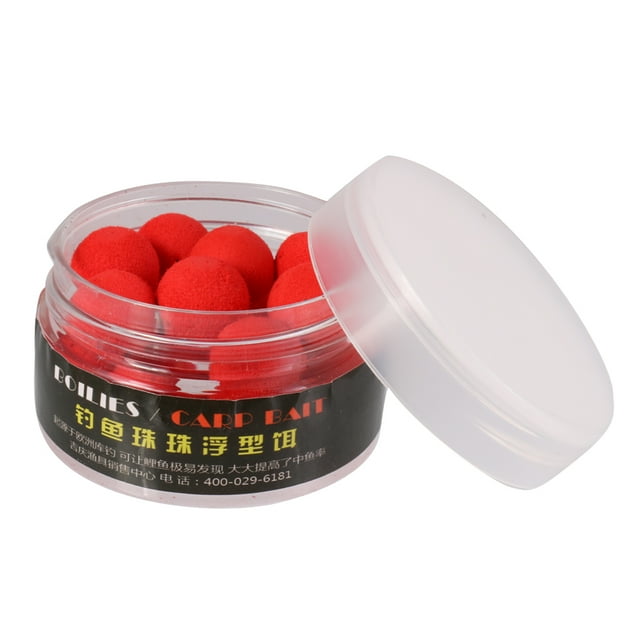 Caja de Boilies Sunnimix Cebo Artificial Flotante 14 mm Color Rojo Olor Fresa