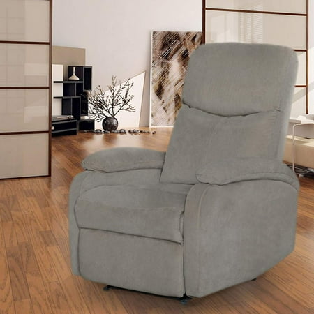 Seat Reclining Handles Recliner Chair Living Room Single Fabric Comfortable Sofa Home Theater Seating with Thick Seat Cushion and Backrest Modern Club Chair Grey ()