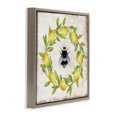 thumbnail image 3 of Stupell Industries Farmhouse Lemon & Bee Wreath Brown Floating Frame Canvas Art, 18 x 18, by Creatif Belle, 3 of 8