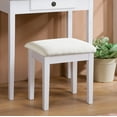 thumbnail image 4 of Roundhill Furniture Moniya Wood Vanity Table and Stool Set, White, 4 of 5