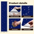 thumbnail image 5 of Galaxy Peel and Stick Wallpaper Starry Night Sky Crescent Moon Sparkling Stars Wall Mural 23.6in x 9.8ft Self Adhesive Removable Wall Paper Renter Friendly Wallpaper for Nursery Bedroom Cabinets, 5 of 8
