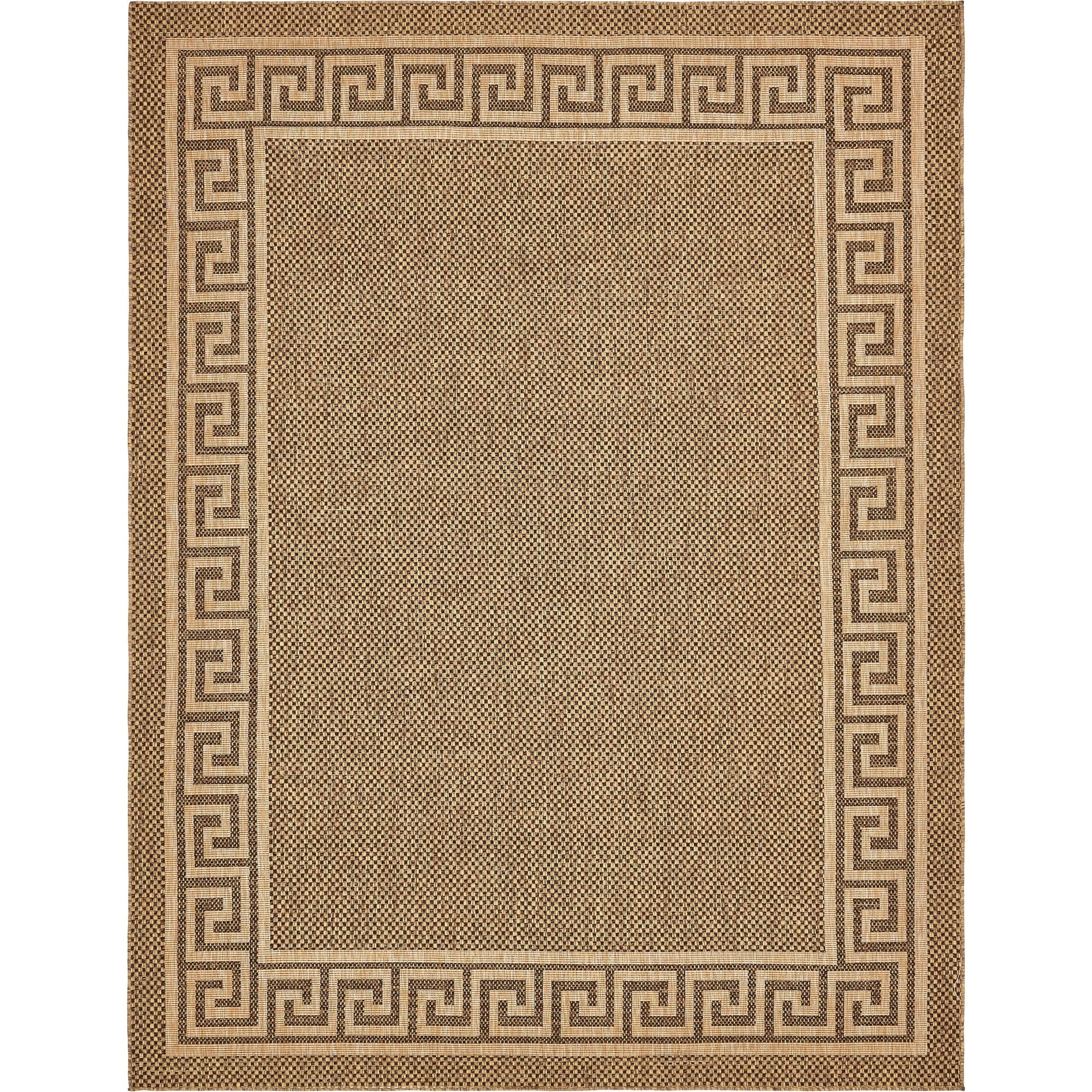 Unique Loom Greek Key Outdoor Contemporary Geometric Area Rug or Runner