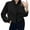 Black, variant on ZZwxWA Women's Fall Varsity Bomber Jackets Long Sleeve Cropped Button Down Casual Coat with Pockets Fashion Outerwear