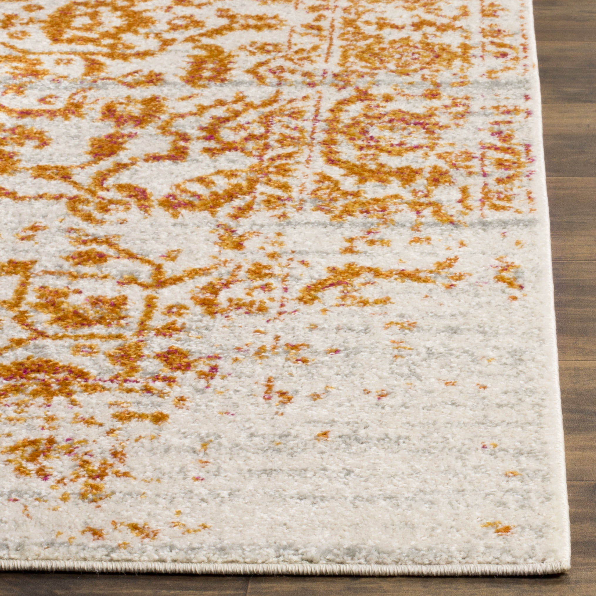 Safavieh Madison Fleur Abstract Area Rug, Cream/Orange, 3' x 5'