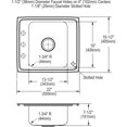 thumbnail image 7 of 18 Gauge Stainless Steel 22" x 19.5" x 7.5" Single Bowl Top Mount Sink Kit, 7 of 7