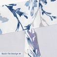 thumbnail image 6 of DriftAway Heather Flower Floral Printed Tie Up Curtain for Kitchen Bathroom Lined Blackout Adjustable Balloon 63 Inch Length Tie Up Shade for Small Window Rod Pocket Single Panel 45Wx63L Blue Lavender, 6 of 9