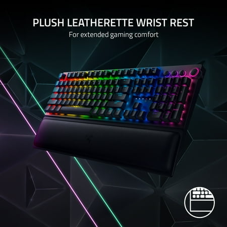 Razer - BlackWidow V3 Pro Full Size Wireless Mechanical Green Switch Gaming Keyboard with Chroma RGB Backlighting - Black