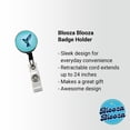 thumbnail image 2 of Hummingbird Blue Retractable Reel ID Badge Key Card Name Tag Holder with Clip, 2 of 7